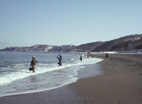 江ノ島海岸：アメマスダービー